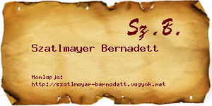 Szatlmayer Bernadett névjegykártya