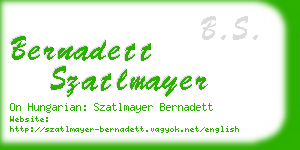 bernadett szatlmayer business card